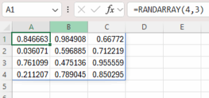 การใช้ฟังก์ชัน RANDARRAY ใน Excel – excel·a·vista